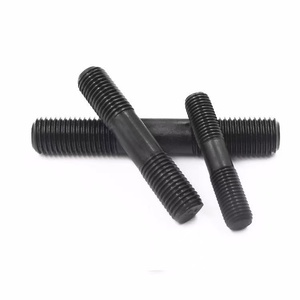 สลักเกลียวปลายคู่แบบกำหนดเองพร้อมการเคลือบผิวสีดำ (DIN M3/M4/M8/M12) สำหรับงานประกอบอุตสาหกรรมหนัก - Product Image 3