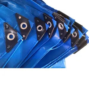 Germany market 140gsm Polyethylene Tarp green or blue color Pe Tarpaulin With special Eyelets