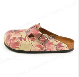 Sporty <b>Clogs</b> Comfortable Suede Leather Genuine Cork Outsole Platform Customizable Canvas Lace-Up - Product Image 4