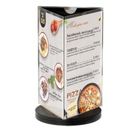 Support de menu rotatif en acrylique pour bureau, support d'affichage de bureau pour la publicité de marque et l'affichage de boissons