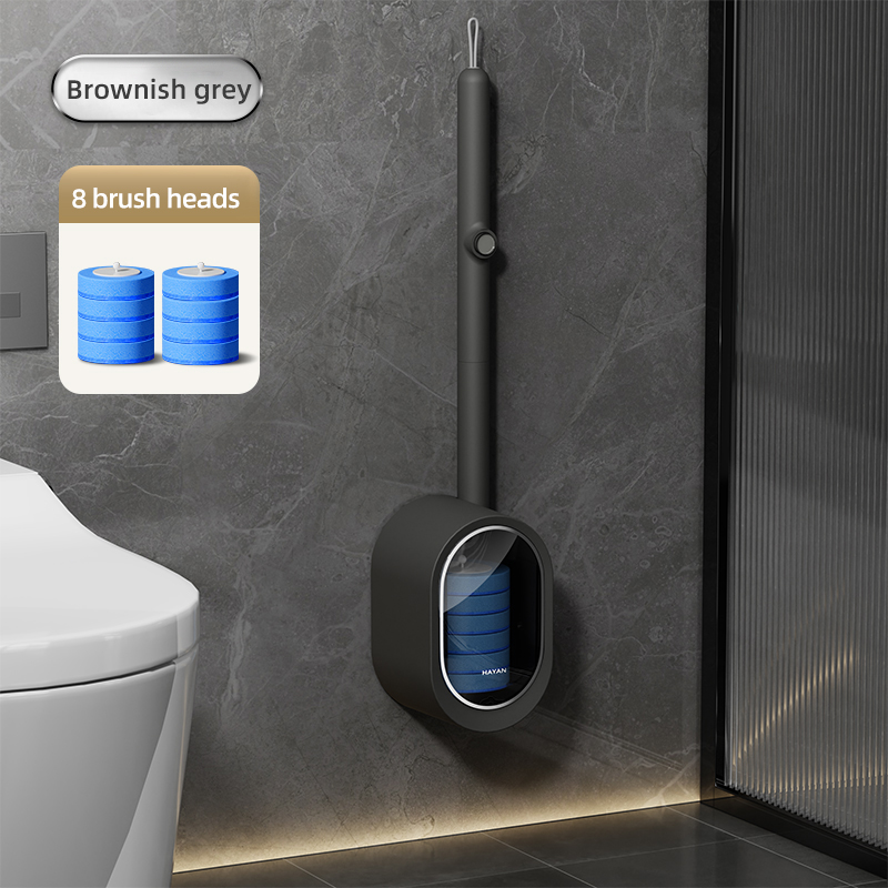 Spazzola per WC grigia 1dispoal + 8 testine di ricambio