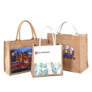 Tùy chỉnh Vai Túi Xách hàng tạp hóa Túi xách bãi biển nhiệm vụ nặng nề sinh thái thân thiện mua sắm đay Tote Túi - Product Image 2