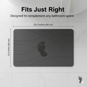 Hot Selling Customized Design Bathroom Diatomaceous Earth Diatom Bath Mat Diatomite Bath Mat <b>Stone</b> Bath Mat - Product Image 2