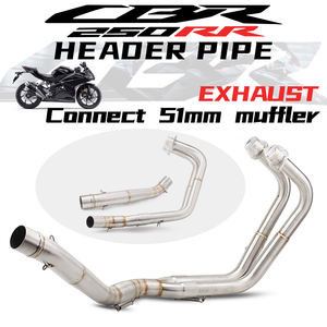 CBR250RR CB250R 2017-2022 année modèle modifié <span class=keywords><strong>moto</strong></span> échappement avant sans lacet tuyau coulissant 51MM silencieux tuyau d'échappement - Product Image 3