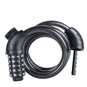 Candado de <span class=keywords><strong>cable</strong></span> con contraseña, candado de combinación de 5 dígitos para bicicleta de montaña, seguridad de acero, antirrobo, plegable, ciclismo de gran calidad - Product Image 1