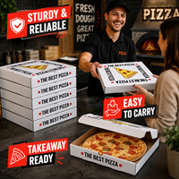 Boîtes à pizza personnalisées en gros, recyclables, de 9/12/14/16/18 pouces, avec logo, en carton ondulé, emballage alimentaire à fentes