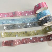 Ruban adhésif Washi argenté estampé à chaud style Instagram, ultra-brillant, pour Bullet Journaling, collages DIY et décorations à pois