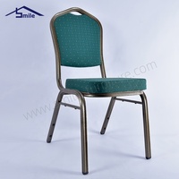 Chaises empilables en métal écologiques pour hôtels, mariages en plein air, avec coussin en tissu, pour hôpitaux, maisons et bureaux, fabriquées en Chine