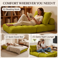 Canapé pliant sans cadre, capitonné, carré, rembourré en éponge, confortable, compressé sous vide pour petits appartements, hôtels et villas