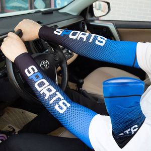 Manchons de bras en soie glacée dégradée pour l'été, protection solaire unisexe, cyclisme, conduite, activités de plein air, protection UV - Product Image 2