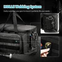 Sac de Rangement Tactique Pliable et Robuste en Polyester Imperméable 22L avec Fermeture Éclair pour Siège Avant de Voiture - Idéal pour la Sécurité et la Patrouille