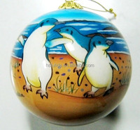 Boule de Noël personnalisée en verre peint à la main boules de Noël peintes à l'envers