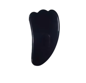 Big Size Natural Obsidian Stone Gua Sha Scraping Back <b>Massage</b> <b>Tool</b> for Muscle Soreness Relief & Meridian Dredging - Product Image 1