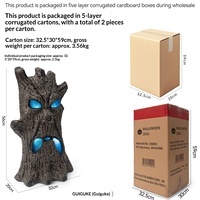 Décoration de scène pour Halloween : Demôn de l'Arbre à Demi-Visage Lumineux et Sonore, Idéal pour Maisons Hantées et Salles d'Évasion