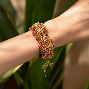 Fashion <b>Beaded</b> <b>Bracelet</b> 316L Stainless Steel PVD Gold Plating Sustainable Resistant Jewelry for Women <b>Men</b> - Product Image 3