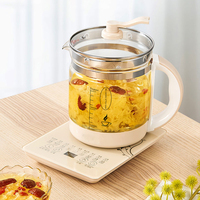 1.8L 800W 220V Corps en verre Bouilloire électrique à écran tactile Pot de cuisine pour l'eau bouillante Préservation de la santé multi-scènes pour le ménage