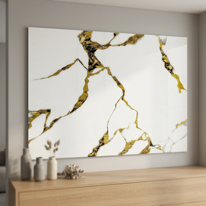Yrpt011 Adesivo Murale in PVC 30x60cm Rimovibile Motivo Marmo Dorato Stile Nordico per Decorazione Casa - Product Image 2