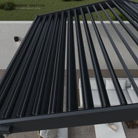 Moderne, ecovriendelijke, waterdichte, bioklimatische pergola van aluminium voor buiten, 3x3m/4x3m, gepoedercoat balkon