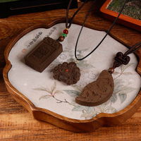 Pendentif de voiture en bambou, encens naturel de style traditionnel chinois ; Parfum distinctif longue durée ; Même design