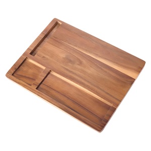 Tabla de cortar cuadrada de madera de acacia con juego de cuchillos para queso y soporte para uso en la cocina - Product Image 5