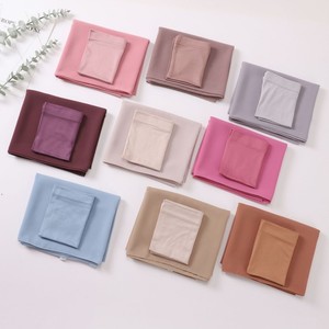 RTS Chal de gasa liso a juego para mujer y Diadema inferior, conjunto de 2 piezas, gorro interior instantáneo Hijab musulmán hecho de poliéster - Product Image 1