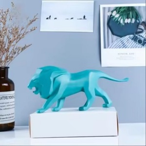 Artigianato in Resina per Decorazione Casa, Ornamenti Geometrici Nordici a Forma di <span class=keywords><strong>Leone</strong></span>, Re della Foresta, Personalizzabili, Vendita all'Ingrosso - Product Image 3