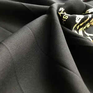 Neue Fuji Tex Dubai formale schwarze Abaya Fursan Nida Stoff für Abaya Stoff Satin Abaya Kleid