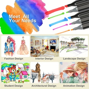 Art 168 Farben Dual Tip Alkohol basierte Kunst marker Büro lieferant Permanente Markierung stifte zum Zeichnen von Textil markern - Product Image 2