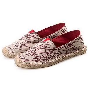 <span class=keywords><strong>Espadrillas</strong></span> in tela di cotone stampate personalizzate all'ingrosso da donna piatte - Product Image 5