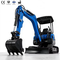 Mini-excavatrice compacte de 3 tonnes, profondeur de creusement de 1800 mm et hauteur de creusement de 2680 mm pour travaux d'excavation profonde