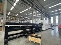 Волоконный лазерный станок для резки труб с 3 патронами для длинных стальных труб и профильных труб
