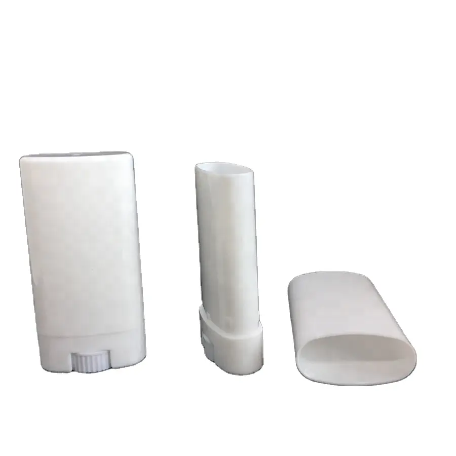 Branco Preto Oval Portátil Desodorante Stick 15g Lip Balm Tubo de 15ml Recarregáveis Vazias de Plástico Recipiente de Desodorante