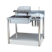 Table de cuisson manuelle commerciale directe, 0.8m, emballage kfc, table de cuisson pour poulet frit