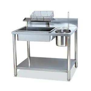 Tavolo da lettura manuale commerciale diretto in fabbrica da 0.8m kfc wrapping breading table per pollo fritto