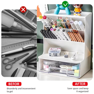 Mới Tối Giản Sinh Viên Văn Phòng Phẩm Bút Chủ Đa Chức Năng Lưu Trữ Ngăn Kéo Tổ Chức Văn Phòng Bàn Mỹ Phẩm Lưu Trữ Hộp - Product Image 3