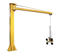 Grue à flèche et ventouse à vide pour verre, machine à double vitrage.