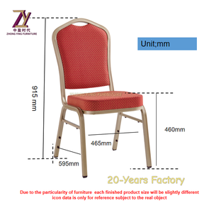 Vente en gros de chaises d'hôtel de banquet de mariage empilables de luxe modernes à louer en métal doré fer acier - Product Image 6