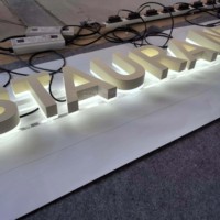 Letras Retroiluminadas LED de Acero Inoxidable 316 Pintadas de 30 mm de Espesor, Calidad Premium, para Señalización Personalizada Interior/Exterior