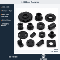 Pièces robotiques usinées sur mesure par CNC, fournisseur OEM, précision 0,005 mm, ISO 9001, rugosité de surface Ra 1,6 µm pour l'usinage du POM Delrin