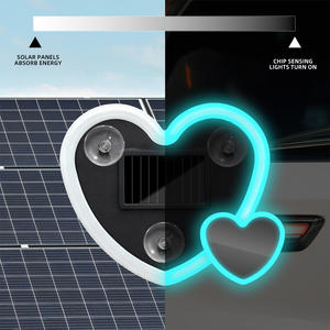 Nueva Luz LED <span class=keywords><strong>Solar</strong></span> de Corazón de Neón Azul para Ventana Trasera de Coche, Decoración <span class=keywords><strong>Interior</strong></span> Brillante, Sin Cableado, Luz de Ambiente, Lámparas Interiores - Product Image 5