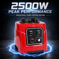 Mixeur Commercial Robuste 2500W 6L Sans BPA, Machine à Smoothies à Couple Élevé avec Moteur en Cuivre Pur pour Usage Domestique, Hôtelier et Véhicules Récréatifs