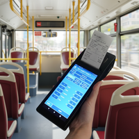 Terminal de point de vente Android pour billetterie de bus avec imprimante, appareil mobile portable 4G WiFi GPS pour la vente de billets, système de collecte de tarifs en temps réel