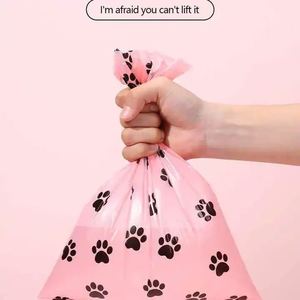 Bolsas Portátiles Ecológicas para Desechos de Mascotas, Diseño Simple de Dibujos Animados, Control de Olores Moderado, Dispensador de Bolsas de Plástico para Gatos/Perros - Product Image 6
