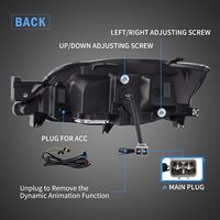 Phares LED VLAND 55W 12V pour Impreza Outback Sport 2008-2011, WRX 2008-2014 (à l'exception des modèles AFS/SRH) Animation/DRL respirant