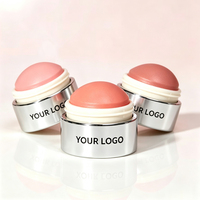 Fard à joues crème 3 couleurs Pêche Rose Fleur de haricot Corail Haute Pigmentation Texture Lisse Teint Naturel Éclatant Maquillage Léger pour le Visage