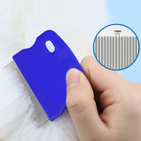 Peigne anti-puces en acier inoxydable pour chien et chat