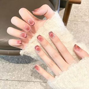 <span class=keywords><strong>Uñas</strong></span> Postizas de Alta Calidad Estilo Coreano 2025, Color <span class=keywords><strong>Blanco</strong></span>, Cobertura Completa, Punta Francesa, Forma Almendrada Corta, para Dedos, Venta al por Mayor - Product Image 3