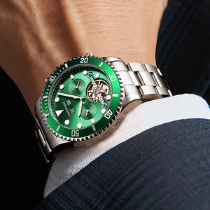 Đồng hồ tự động dành cho nam Đồng hồ cơ khí tự lên dây Skeleton Tourbillon Đồng hồ đeo tay nam chống nước Đồng hồ kinh doanh dạ quang - Product Image 5