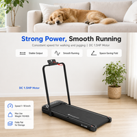 Tapis de course pliable et portable pour bureau à domicile, avec moteur DC 1,5 CV, exécutant 12 programmes