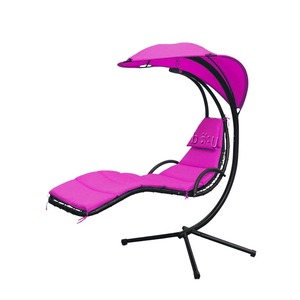 Patio võng đu treo Chaise Lounger ghế với mở rộng tán ô & đứng cho Patio sân sau sử dụng ngoài trời - Product Image 2